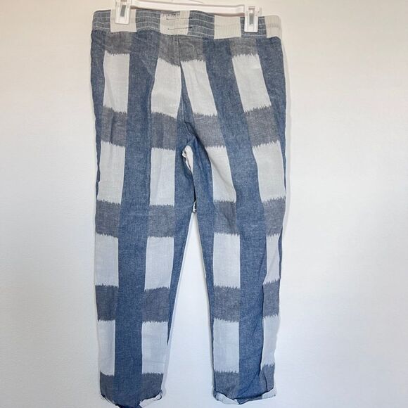 Current Elliott Women's The Drawstring Lounge Trouser Tokyo Revival Cotton Linen - Picture 3 of 8